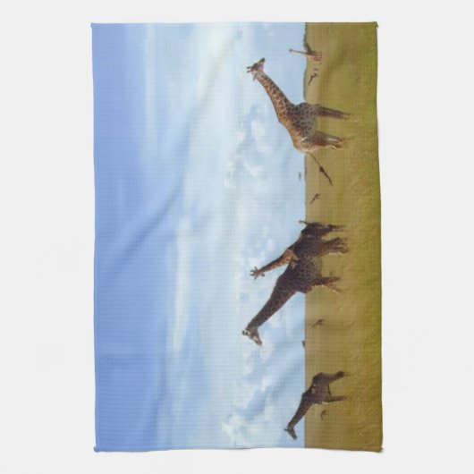 Nairobi National Park Giraffes" Ontwerp Theedoek (Verticaal)