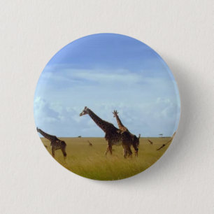Nairobi National Park Giraffes Ronde Button 5,7 Cm