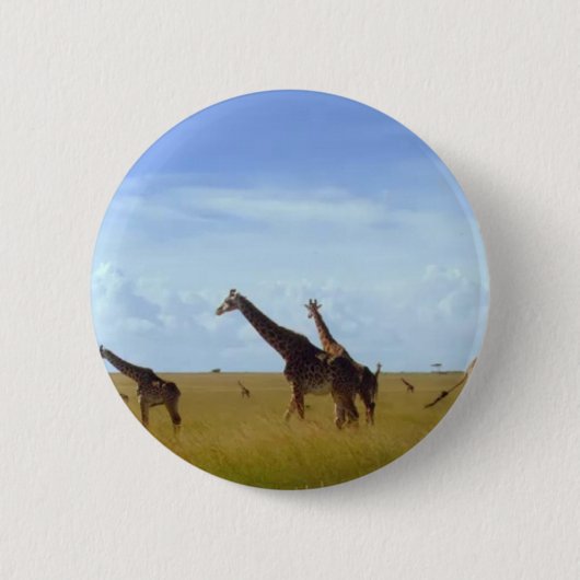 Nairobi National Park Giraffes Ronde Button 5,7 Cm (Voorkant)