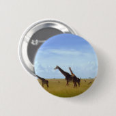 Nairobi National Park Giraffes Ronde Button 5,7 Cm (Voorkant /achterkant)