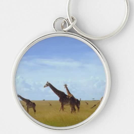 Nairobi National Park Giraffes Sleutelhanger (Voorkant)