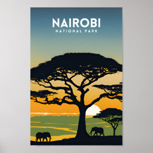Nairobi National Park Reizen Poster