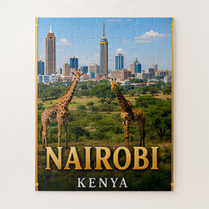 Nairobi Silhouette en Wilde Avontuur Legpuzzel