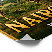 Nairobi Silhouette en Wilde Avontuur Poster (Hoek)