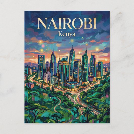 Nairobi Upper Hill Kenia Briefkaart (Voorkant)