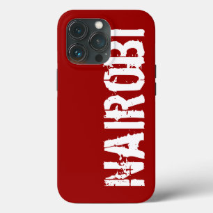 Nairobi - Urban Style, Red en White iPhone Case