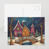NAIVE ART Christmas card postcard Briefkaart (Voorkant / Achterkant)