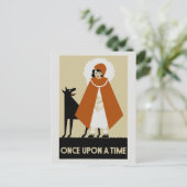Naive Art Deco Little Red Riding Hood Briefkaart (Staand voorkant)