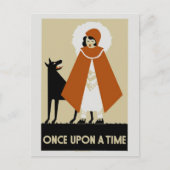 Naive Art Deco Little Red Riding Hood Briefkaart (Voorkant)