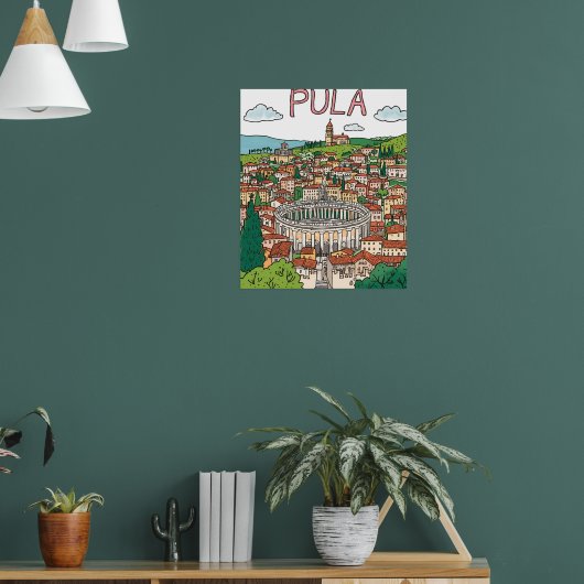 Naïve Art Pula Arena Print – Historic Landmark Art (Woonkamer 1)