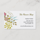 Naive Flowers Patroon Visitekaartje (Achterkant)