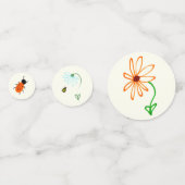 Naive Garden Party Set Kleurrijke insecten en bloe Confetti (Voorkanten)