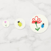 Naive Garden Party Set Kleurrijke insecten en bloe Confetti (Achterkanten)