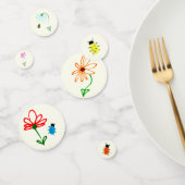 Naive Garden Party Set Kleurrijke insecten en bloe Confetti (Groep)