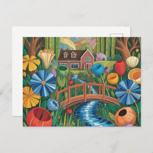 NAIVE ILLUSTRATION postcard Briefkaart (Voorkant / Achterkant)