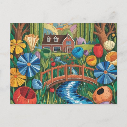 NAIVE ILLUSTRATION postcard Briefkaart (Voorkant)