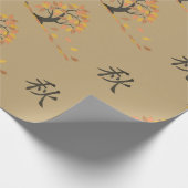 Najaar (秋) Herfst bladeren Gift Wrapping Paper Cadeaupapier (Hoek)