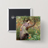 Najaar, 1865 vierkante button 5,1 cm (Voorkant /achterkant)