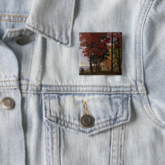 Najaar 1918 vierkante button 5,1 cm (In situ)