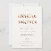 Najaar Aarde-Tone Floral Bridal Shower Invitation Kaart (Voorkant)