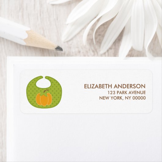 Najaar Baby shower Adresetiketten Etiket (Insitu)