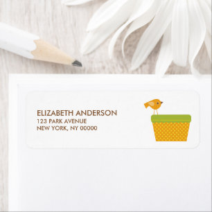 Najaar Baby shower Adresetiketten Etiket