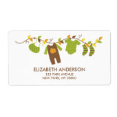Najaar Baby shower Adresetiketten Etiket (Voorkant)