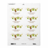 Najaar Baby shower Adresetiketten Etiket (Full Sheet)