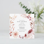 Najaar Baby shower Burgundy Kaart (Staand voorkant)