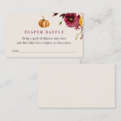 Najaar Baby shower Diaper Raffle Ticket Informatiekaartje (Voorkant / Achterkant)