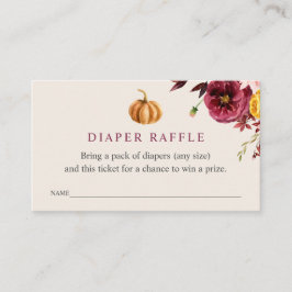 Najaar Baby shower Diaper Raffle Ticket Informatiekaartje