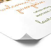 Najaar Baby shower Pumpkin Poster (Hoek)