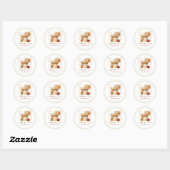 Najaar Baby shower Pumpkin Ronde Sticker (Vel)