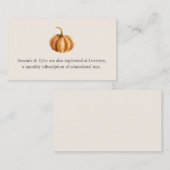 Najaar Baby shower Register Informatiekaartje (Voorkant / Achterkant)