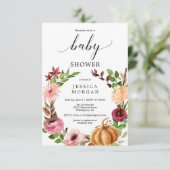 Najaar Baby shower Uitnodiging Kaart (Staand voorkant)