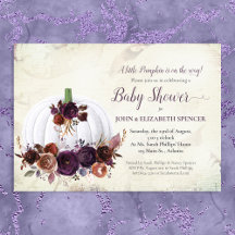 Najaar Baby shower witte pompoenen