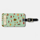 Najaar Bagagelabel paddenstoelen (Voorkant horizontaal)