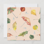 Najaar Beer Baby shower Dank u, Herfst beer Bedankkaart (Achterkant)