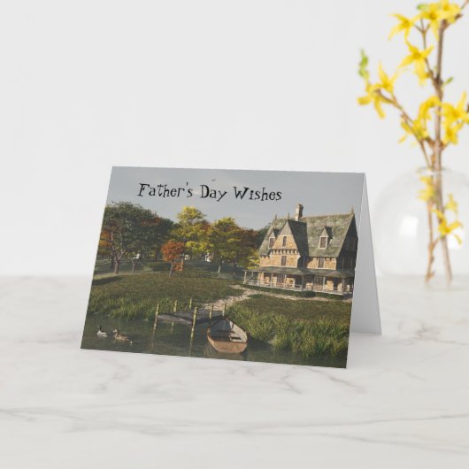 Najaar bij de Kaart van het meer van de Vaderdag (Gele Bloem)