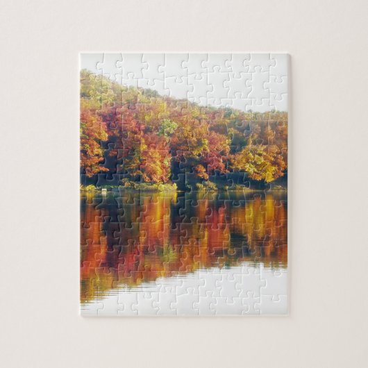 Najaar bij het meer legpuzzel (Verticaal)