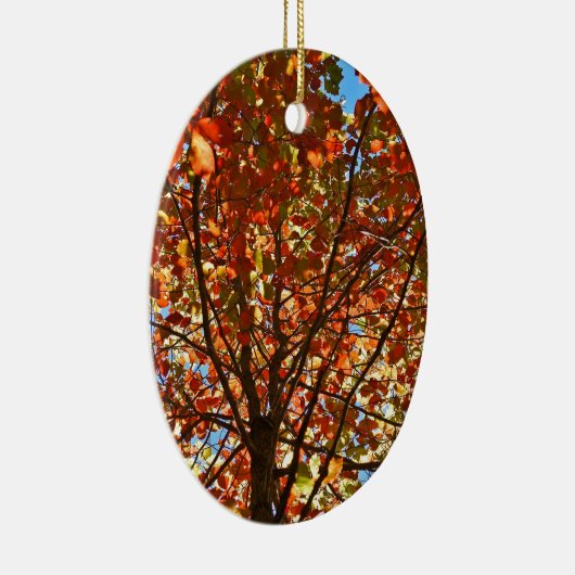 Najaar bladeren Fireworks Keramisch Ornament (Rechts)