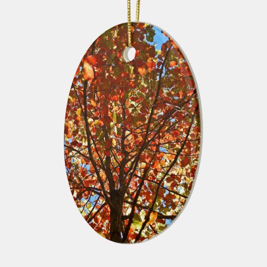 Najaar bladeren Fireworks Keramisch Ornament (Links)