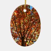 Najaar bladeren Fireworks Keramisch Ornament (Voorkant)