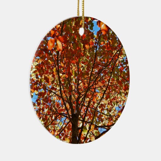 Najaar bladeren Fireworks Keramisch Ornament (Rechts)