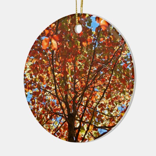 Najaar bladeren Fireworks Keramisch Ornament (Links)