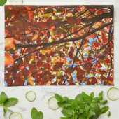 Najaar bladeren Fireworks Theedoek (Gevouwen)