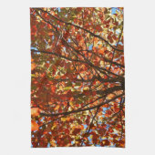 Najaar bladeren Fireworks Theedoek (Verticaal)