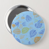Najaar, bladpatroon 3 ronde button 4,0 cm (Voorkant /achterkant)