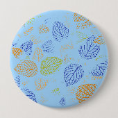 Najaar, bladpatroon 3 ronde button 4,0 cm (Voorkant)