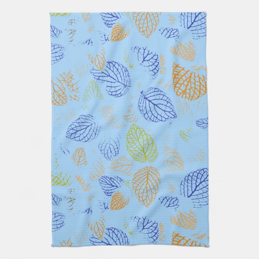 Najaar, bladpatroon 3 theedoek (Verticaal)